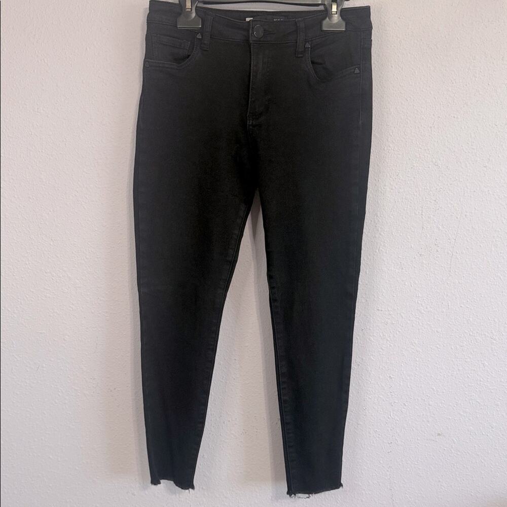 Kut from the Kloth Classic Black Donna High Rise Ankle Skinny Jeans Size 6